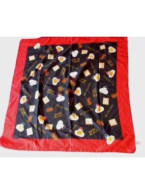1970's True Vintage Bill Blass BASIC BLACK scarf, black, 34x34"